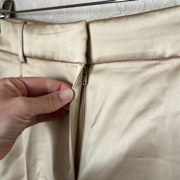 J. Crew gold satin pleated shorts - Picture 6 of 9